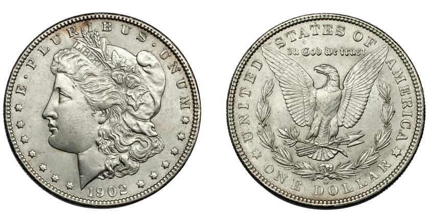 893   -  MONEDAS EXTRANJERAS. ESTADOS UNIDOS DE AMÉRICA. 1 dólar. 1902-O. KM-110. EBC-.