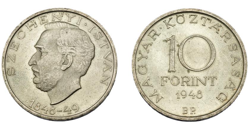 940   -  MONEDAS EXTRANJERAS. HUNGRÍA. 10 forint. 1948. BP. KM-558. SC.