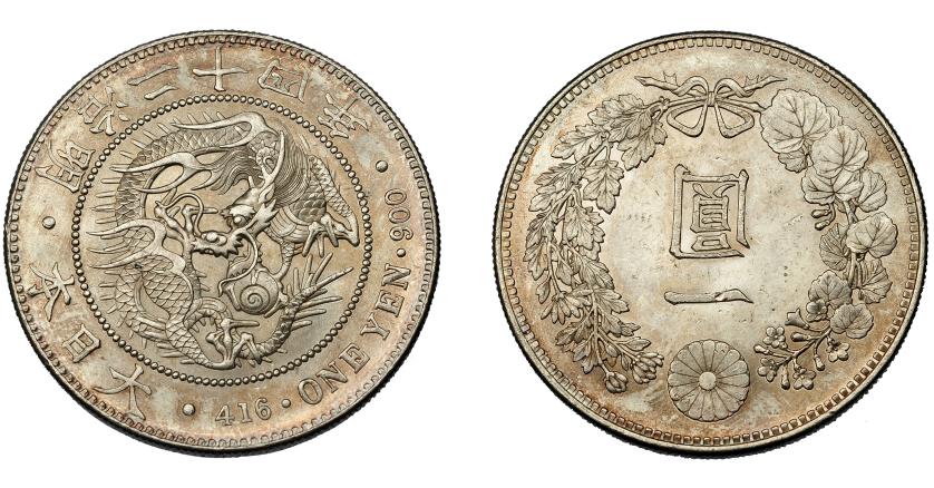 946   -  MONEDAS EXTRANJERAS. JAPÓN. Yen. Año 24 (1891). Y-A25.3. EBC+.