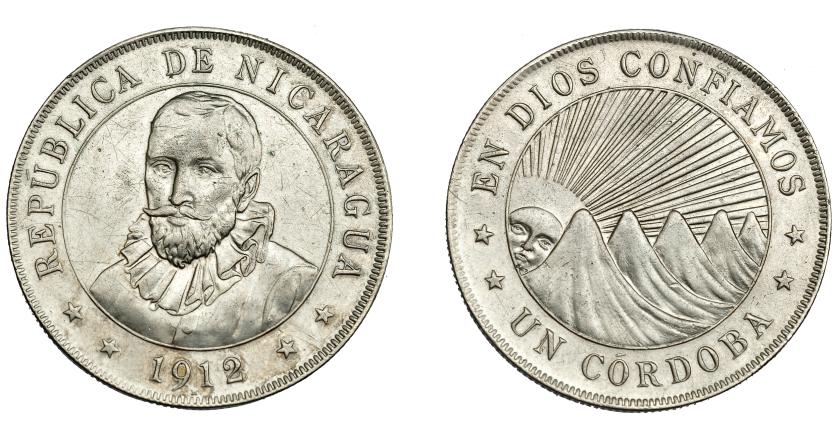 959   -  MONEDAS EXTRANJERAS. NICARAGUA. 1 córdoba. 1912. h. KM-16. MBC+/EBC-.