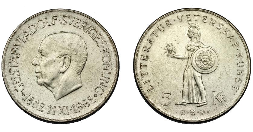 985   -  MONEDAS EXTRANJERAS. SUECIA. 5 coronas. 1962. KM-838. EBC-.