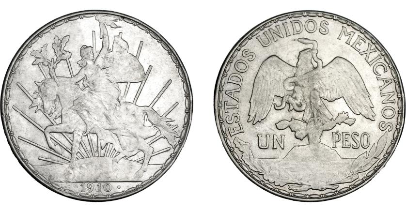 1125   -  MONEDAS EXTRANJERAS. MÉXICO. Peso. 1910. KM-453. EBC-.