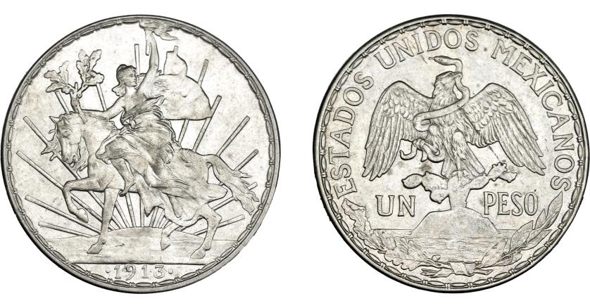 1127   -  MONEDAS EXTRANJERAS. MÉXICO. Peso. 1913. KM-453. EBC-.