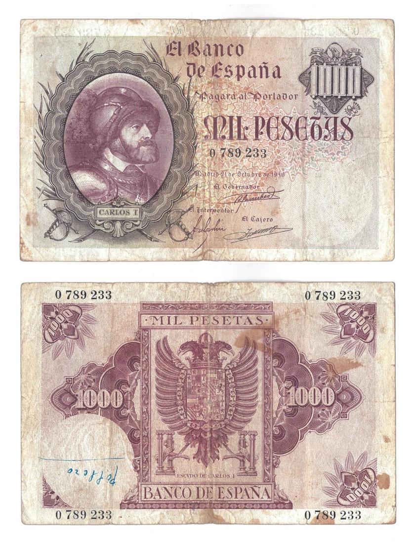 1151   -  BILLETES ESPAÑOLES. 1000 pts. 10-1940. ED-D46. 