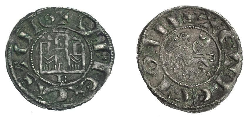 596   -  REINOS DE CASTILLA Y LEÓN. ALFONSO X. Pepión-dinero. Burgos. VE  1,02 g. 19 mm. III-248. BMM-346. MBC.