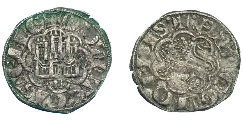 603   -  REINOS DE CASTILLA Y LEÓN. ALFONSO X. Novén-dinero seisén. León. L gótica bajo el castillo. VE 0,65 g. 18,8 mm. III-267 vte. BMM-398 vte. MM-A10-11.21. MBC. Muy escasa.