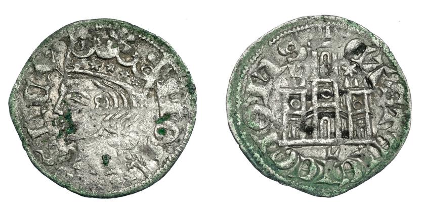 609   -  REINOS DE CASTILLA Y LEÓN. ALFONSO XI. Cornado. León. Marca L-*/L. VE 0,70 g. 19,5 mm. III-338.1. BMM-475.1. Pequeñas oxidaciones. MBC+.