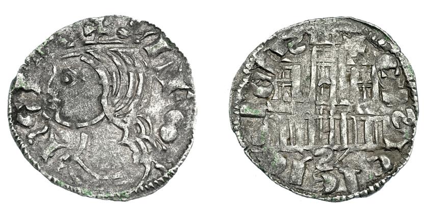 610   -  REINOS DE CASTILLA Y LEÓN. ALFONSO XI. Cornado. Sevilla. S invertida entre adornos angulares. VE 0,89 g. 19,2 mm. III-340.4 vte. BMM-477.4 vte. MBC. Rara.