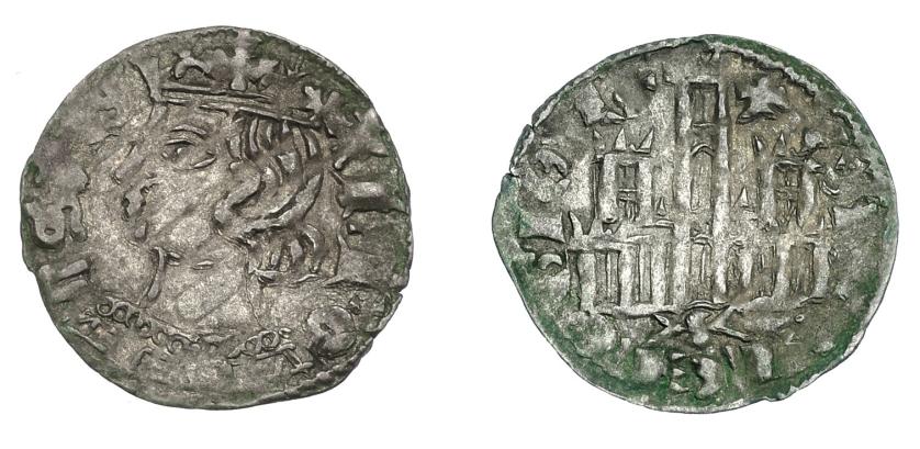 611   -  REINOS DE CASTILLA Y LEÓN. ALFONSO XI. Cornado. Sevilla. S entre adornos angulares. VE 0,62 g. 19,1 mm. III-340.4. BMM-477.4. MBC+.