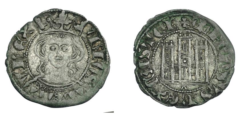 612   -  REINOS DE CASTILLA Y LEÓN. ALFONSO XI. Cornado. Ávila. Busto de frente. VE 0,80 g. 19,1 mm. III-351. BMM-468. MBC. Rara.