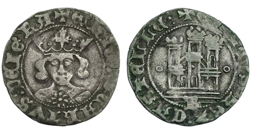 628   -  REINOS DE CASTILLA Y LEÓN. ENRIQUE IV. 1/2 cuartillo. Burgos. Roel a los lados del castillo. A/ +ENRICVS CARTVS DEI GRA. R/ + ENRICVS REX CASTELLE. VE 1,63 g. 21,2 mm. III-no. BMM-no. Roma-no. ¿Inédita? MBC-.