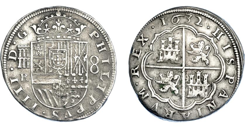 647   -  FELIPE IV. 8 reales. 1632. Segovia. R. AC-1600. MBC-.