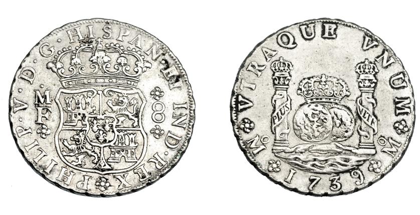 692   -  FELIPE V. 8 reales. 1739. México. MF. VI-1147. MBC.