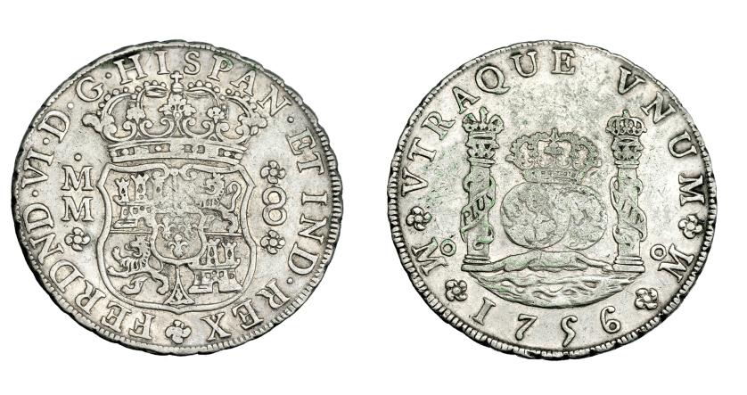 720   -  FERNANDO VI. 8 reales. 1756. México. MM. VI-367. MBC/MBC-.