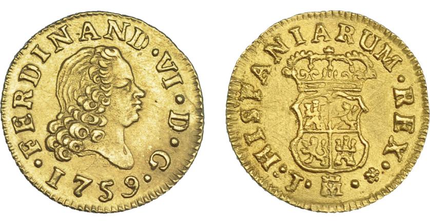 735   -  FERNANDO VI. 1/2 escudo. 1759. Madrid. J. VI-419. EBC-.