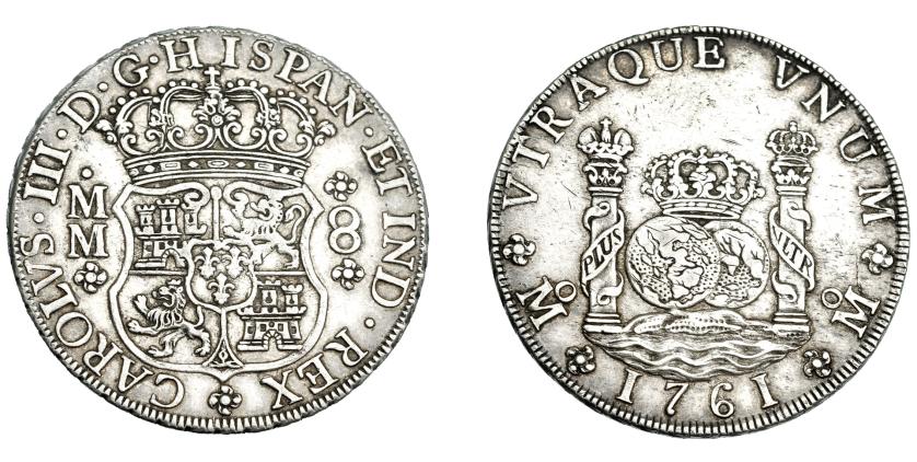 748   -  CARLOS III. 8 reales. 1761. México. MM. VI-917. MBC.