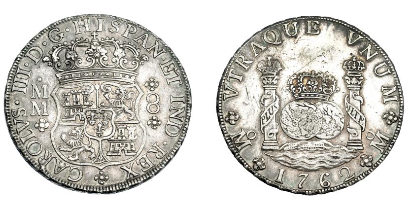 749   -  CARLOS III. 8 reales. 1762. México. MM. VI-918. MBC+.