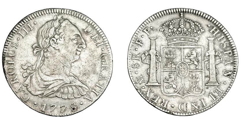 770   -  CARLOS III. 8 reales. 1778. México. FF. VI-940. MBC-/MBC.