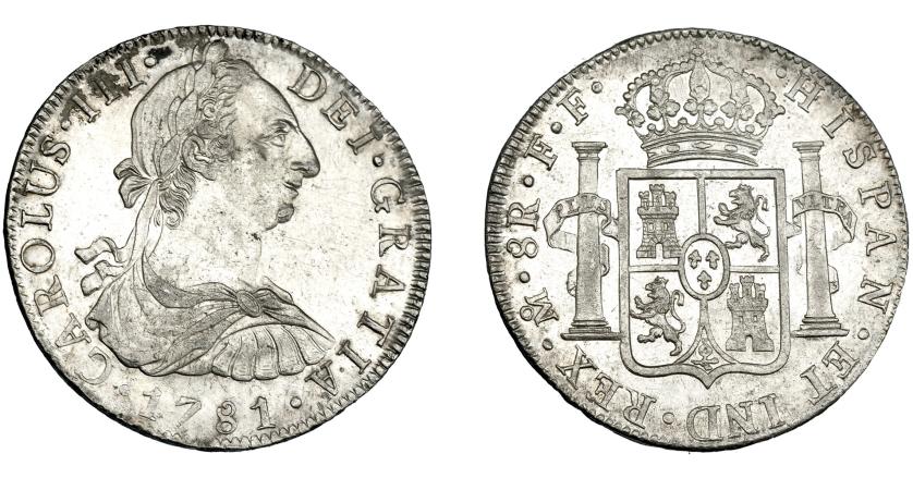 773   -  CARLOS III. 8 reales. 1781. México. FF. VI-944. R.B.O. EBC-/EBC.