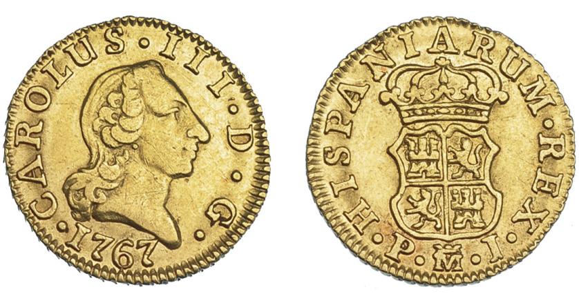 783   -  CARLOS III. 1/2 escudo. 1767. Madrid. PJ. VI-1048. MBC/MBC+.