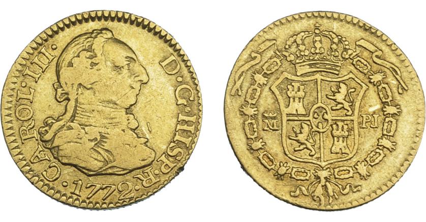 786   -  CARLOS III. 1/2 escudo. 1772. Madrid. PJ. VI-1053. MBC-.