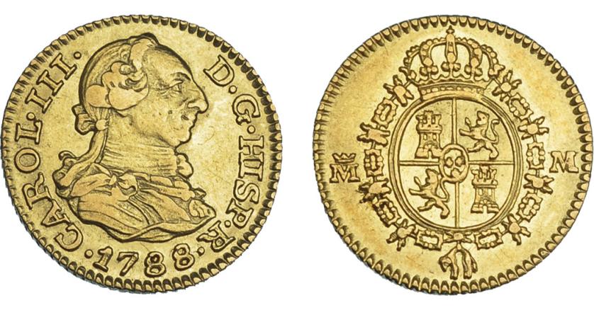 793   -  CARLOS III. 1/2 escudo. 1788. Madrid. M. VI-1068. MBC+.