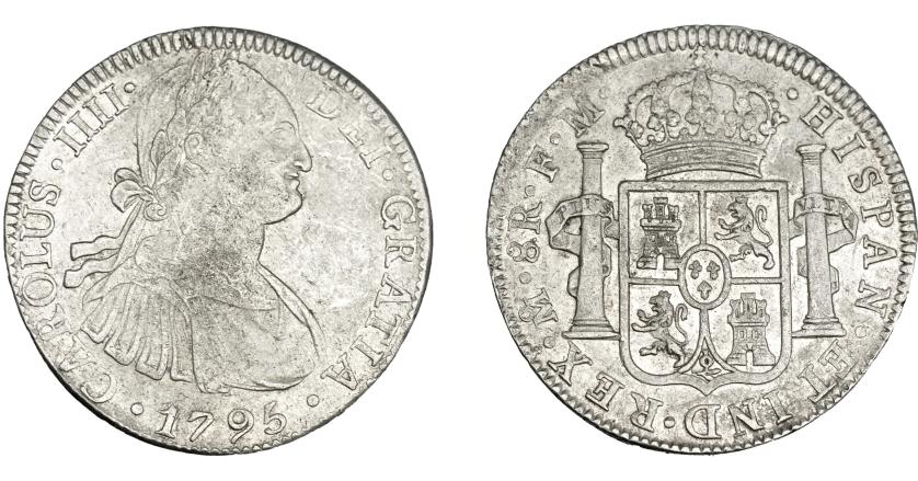 814   -  CARLOS IV. 8 reales. 1795. México. FM. VI-791. MBC-/MBC+.