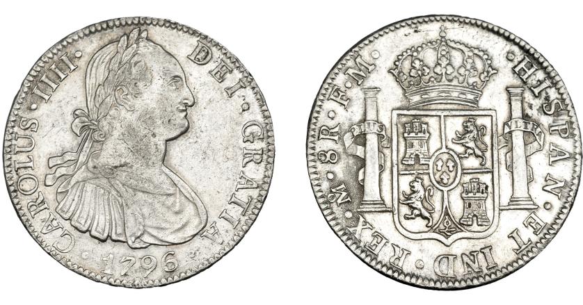 815   -  CARLOS IV. 8 reales. 1796. México. FM. VI-792. MBC/MBC+.