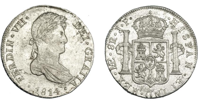 880   -  FERNANDO VII. 8 reales. 1814. Lima. JP. VI-1045. B.O. EBC-/EBC.