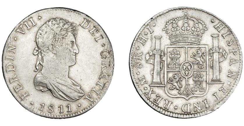 884   -  FERNANDO VII. 8 reales. 1811. México. HJ. VI-1088. MBC.