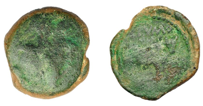 1753 - HISPANIA ANTIGUA. SISIPO. As. A/ Cabeza con casco a der. R/ Toro parado a der., encima (D)ETVMO, debajo (SISIPO). AE 16,63 g. 29,5 mm. I-2255. ACIP-2498. Pátina verde. MC/RC. Rara.