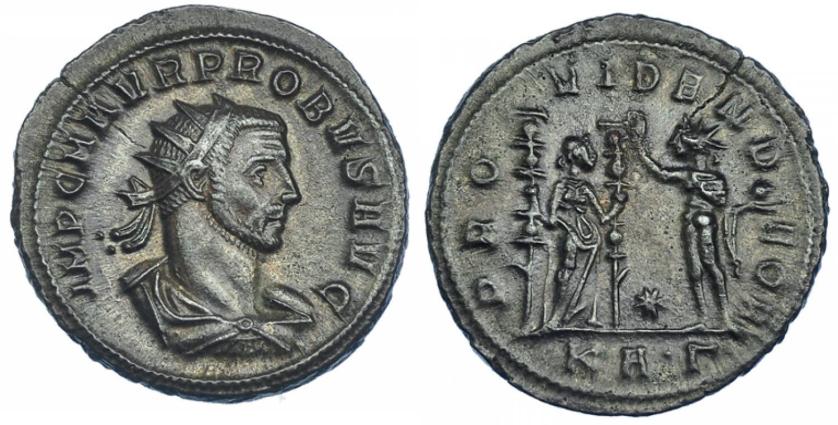 217   -  IMPERIO ROMANO. PROBO. Antoniniano. Serdica (276-282). R/ Providentia con dos signa a der., enfrente Sol; PROVIDEN DEOR. VE 4,5 g. 24,09 mm. RIC-845. MBC.