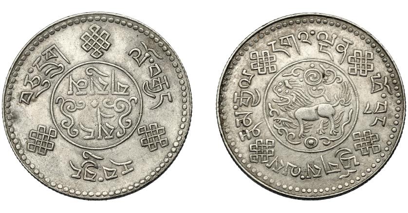 339   -  MONEDAS EXTRANJERAS. CHINA/TIBET. 3 srang. 1933. Y-25. MBC.