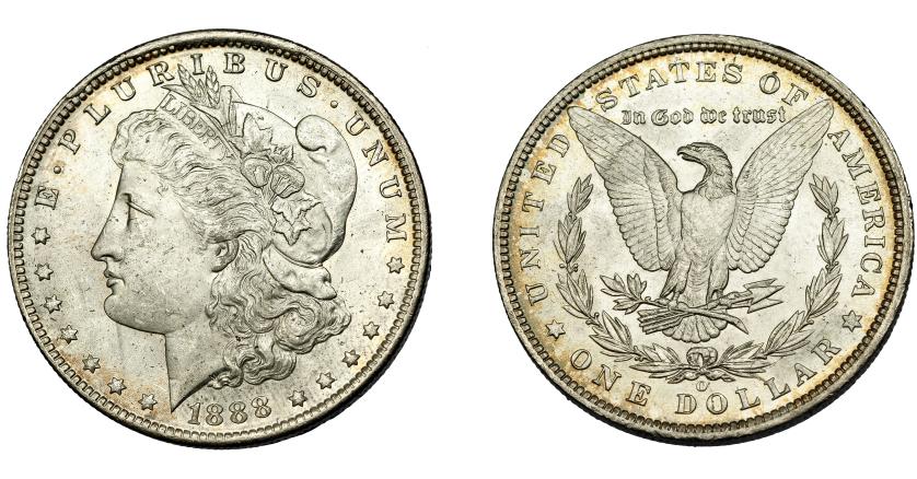 361   -  MONEDAS EXTRANJERAS. ESTADOS UNIDOS. 1 dólar. 1888. O. B.O. EBC.