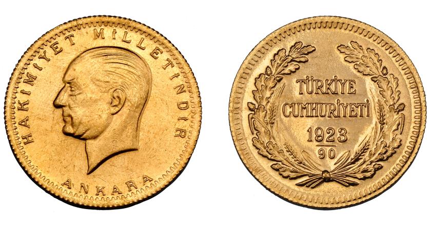 392   -  MONEDAS EXTRANJERAS. TURQUÍA. 100 kurush. 1923-90. Kemal Ataturk. KM-855. SC.