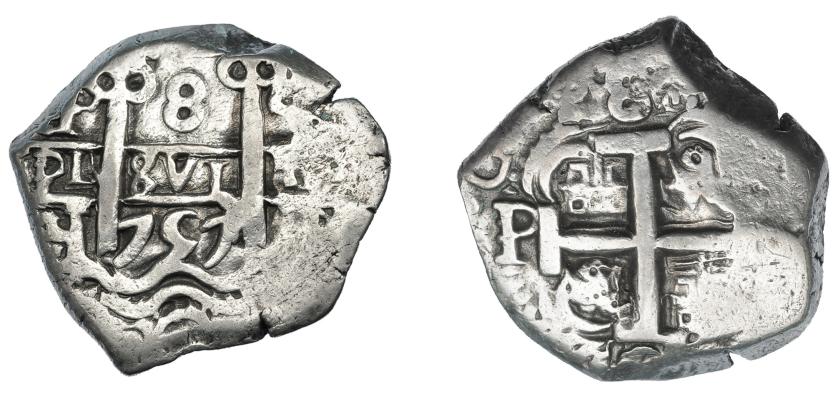 3244   -  FERNANDO VI. 8 reales. 1757. Potosí. q. VI-387. MBC.