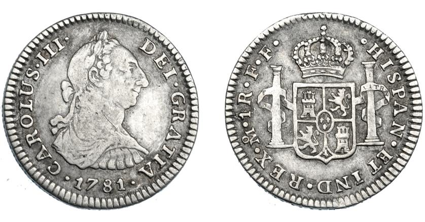 3248   -  CARLOS III. Real. 1781. México. FF. VI-370. MBC-. 