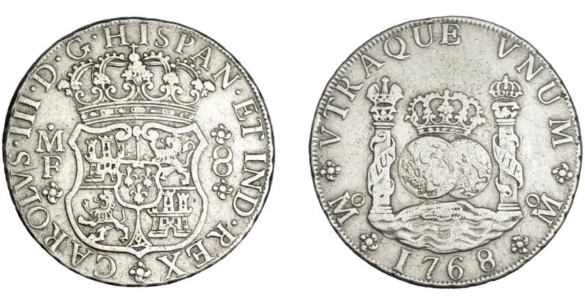 3253   -  CARLOS III. 8 reales. 1768. México. MF. VI-926. MBC-. 