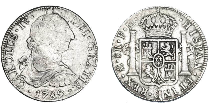 3278   -  CARLOS IV. 8 reales. 1789. México. FM. VI-784. Rayitas. MBC-/MBC. 