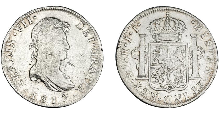 3319   -  FERNANDO VII. 8 reales. 1817. México. JJ. VI-1097. Golpecito en anv. MBC-. 