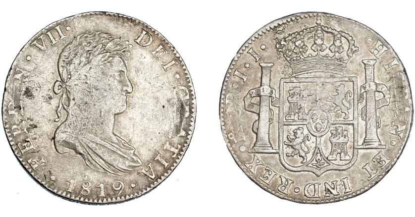 3321   -  FERNANDO VII. 8 reales. 1819. México. JJ. VI-1099. Vanos. MBC-. 