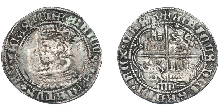 480   -  REINOS DE CASTILLA Y LEÓN. ENRIQUE IV. Real. Segovia. AR 3,05 g. 27,5 mm. III-691. BMM-884. Leve doble acuñación. MBC-. 