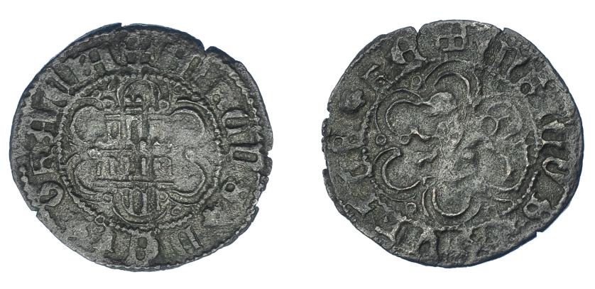 489   -  REINOS DE CASTILLA Y LEÓN. ENRIQUE IV. 1/2 blanca. Segovia. Acueducto de dos arcos. A/ +ENRICUS DEI GRACIA. R/ +ENRICUS QVRTVS RE. VE 0,87 g. 17,79 mm. III-824. BMM-1073. MBC. Rara en esta conservación.