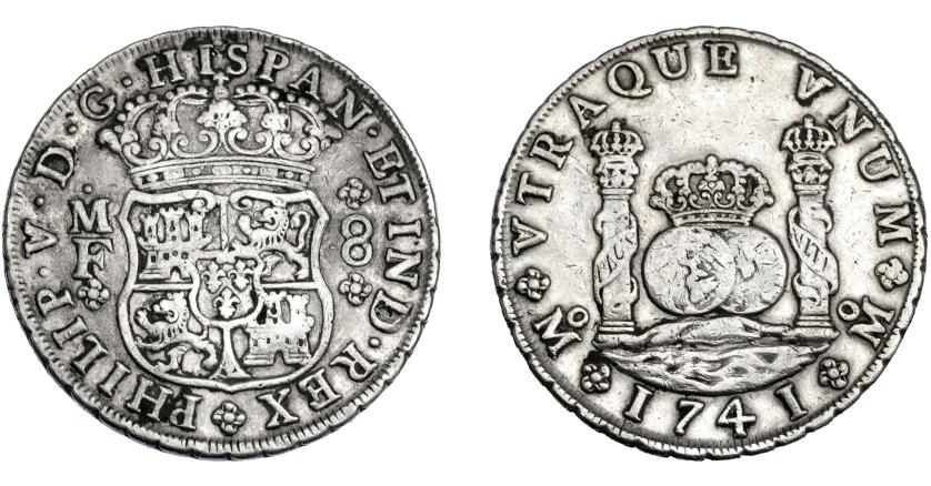 543   -  FELIPE V. 8 reales. 1741. México. MF. VI-1149. MBC/MBC-.