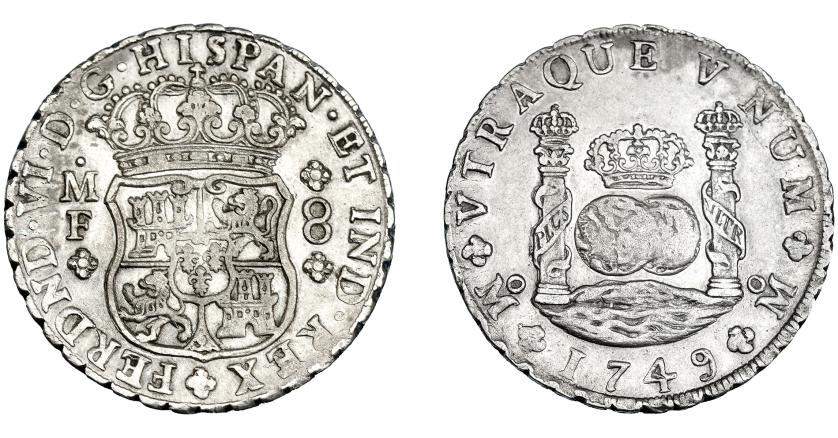 548   -  FERNANDO VI. 8 reales. 1749. México. MF. VI-357. MBC+/MBC.