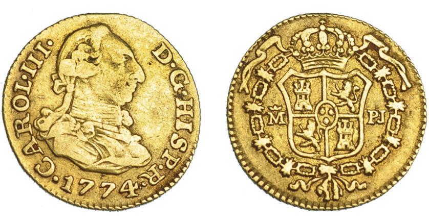 584   -  CARLOS III. 1/2 escudo. 1774. Madrid. PJ. VI-1055. MBC-/MBC.