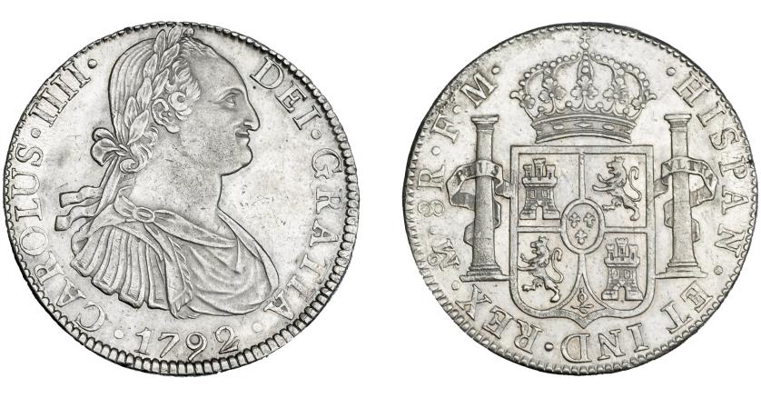 598   -  CARLOS IV. 8 reales. 1792. México. FM. VI-788. EBC-.