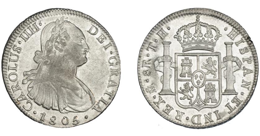 604   -  CARLOS IV. 8 reales. 1805. México. TH. VI-803. R.B.O. MBC+/EBC-. 