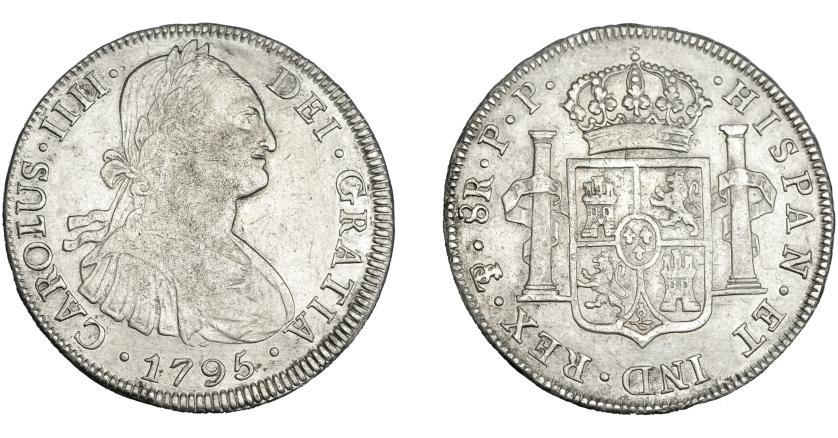 608   -  CARLOS IV. 8 reales. 1795. Potosí. PP. VI-815. MBC.