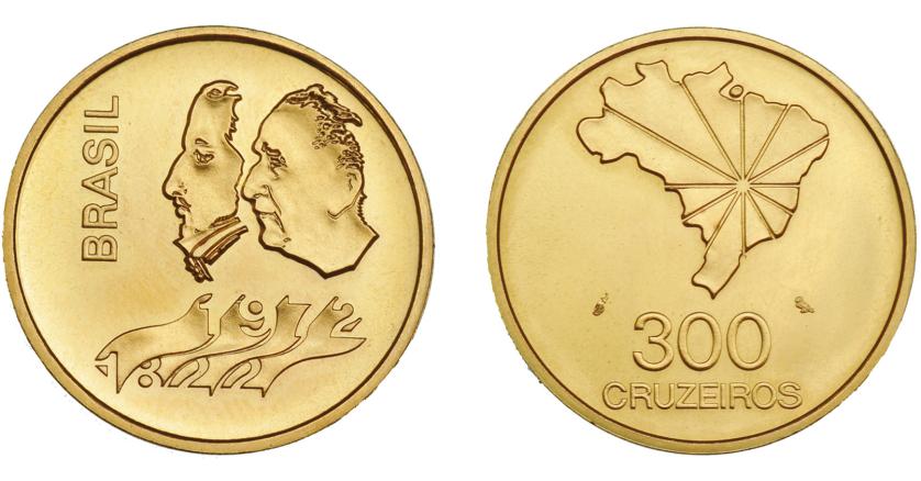 729   -  MONEDAS EXTRANJERAS. BRASIL. 300 cruceiros. 1972. KM-584. SC.